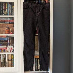 High Waist Skinny Corduroys by LOFT // Charcoal // Size 28 (6)